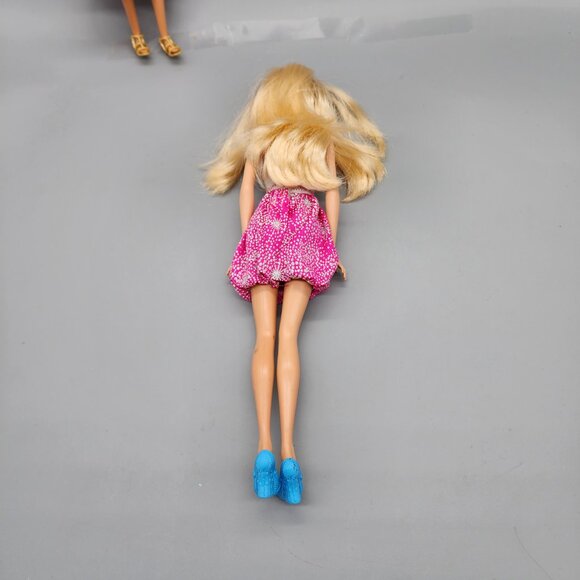 Mattel Barbie Dolls Lot of 4 Party Dresses 1999-2013 Rainbow Skirt Purple Orange - Picture 15 of 16